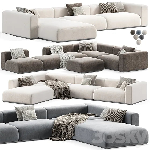 Mahe Sectional sofa by Braid 3ds Max