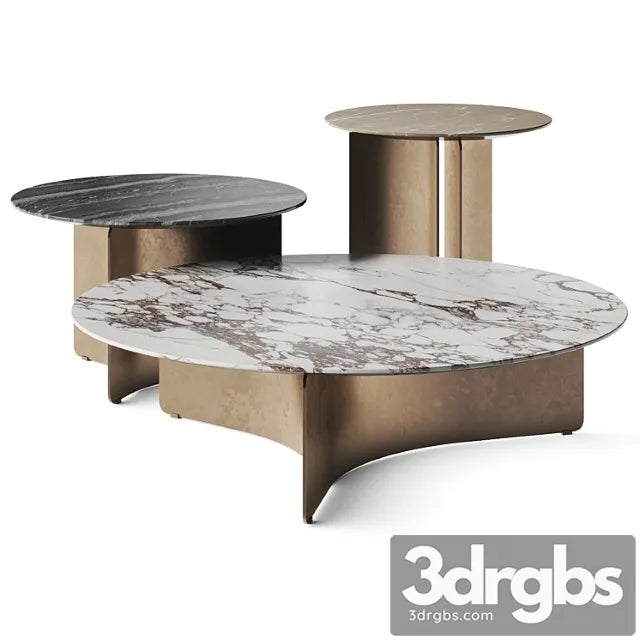 Marelli wave coffee tables 2 3D Model Free