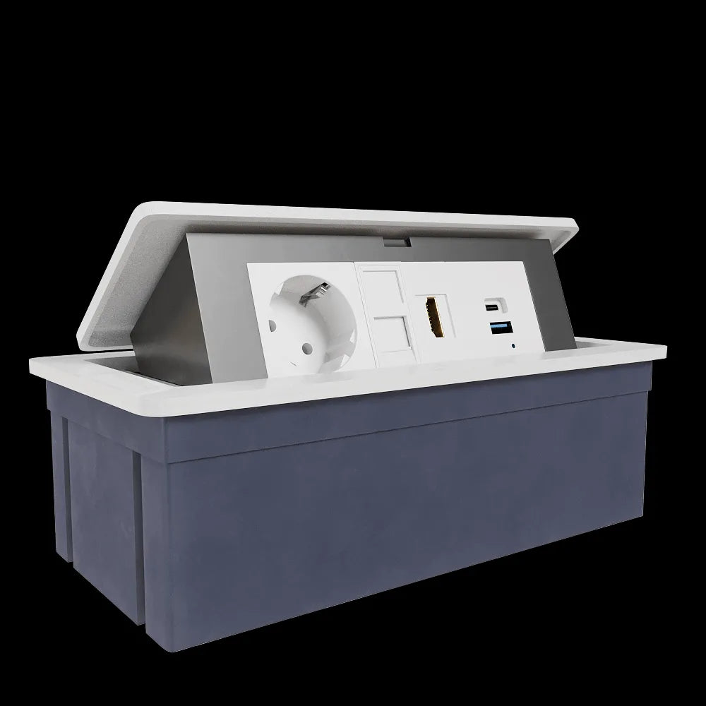 Maxlight - Desktop built-in retractable socket block 6 mod DDSB6RW 3ds Max