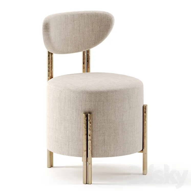 Melange Vanity Stool by Kelly Wearstler 3DSMAX Model