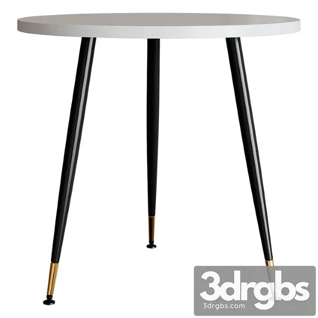 Messy Puree Vghite Dining Table 3D Model Free