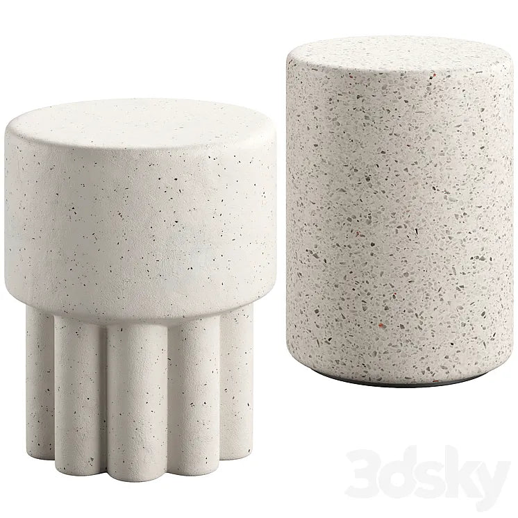 Mila Scallop Stool and Made Goods Castiel Stool 3DSMAX Model