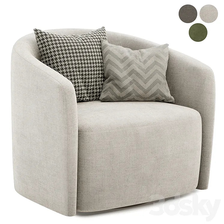 mila swivel armchair 3DSMAX Model
