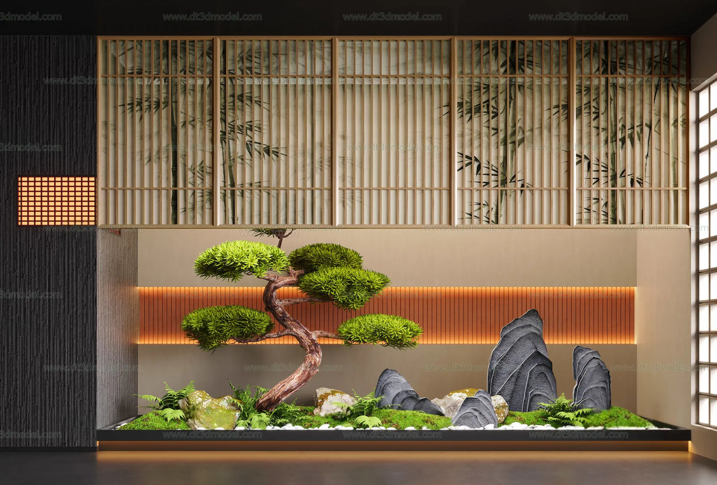 Miniature Garden 3D Scenes – Interior Plants – 011 – CORONA Render