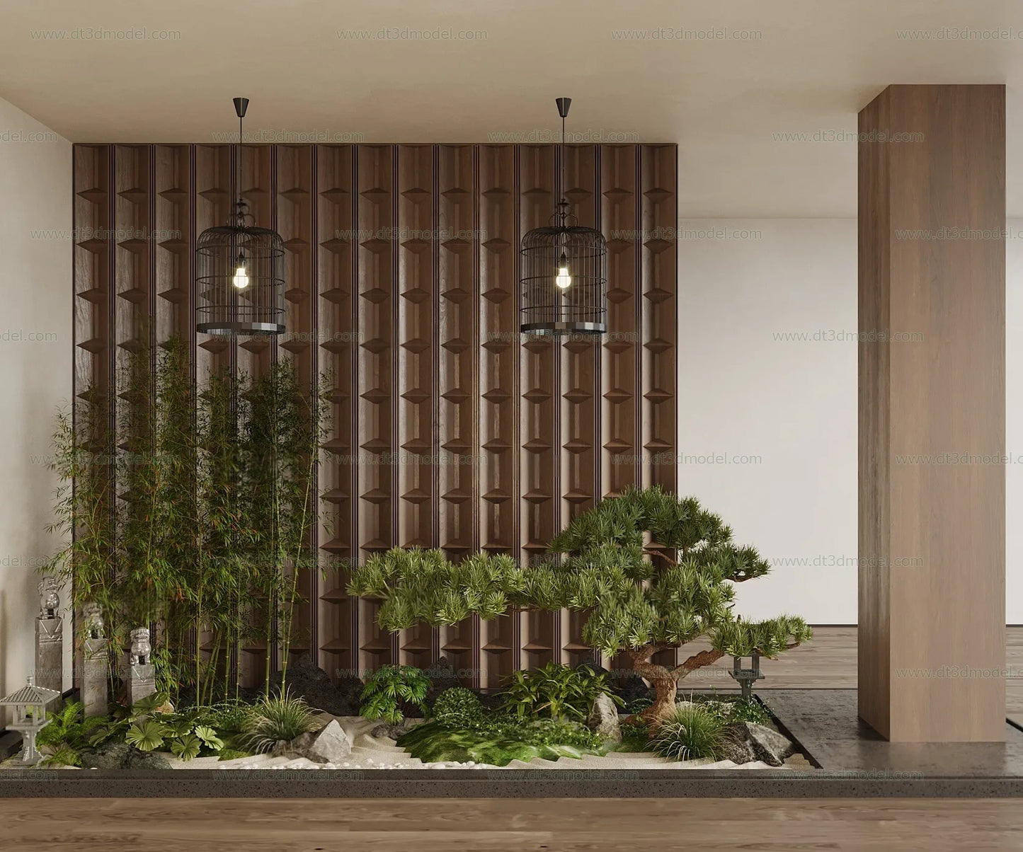 Miniature Garden 3D Scenes – Interior Plants – 014 – VRAY Render