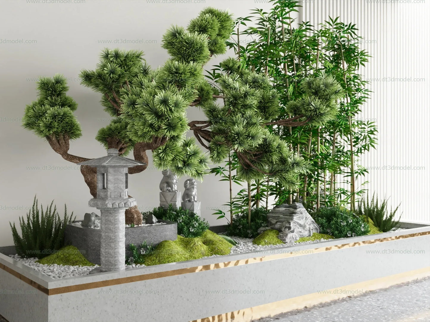 Miniature Garden 3D Scenes – Interior Plants – 016 – CORONA Render