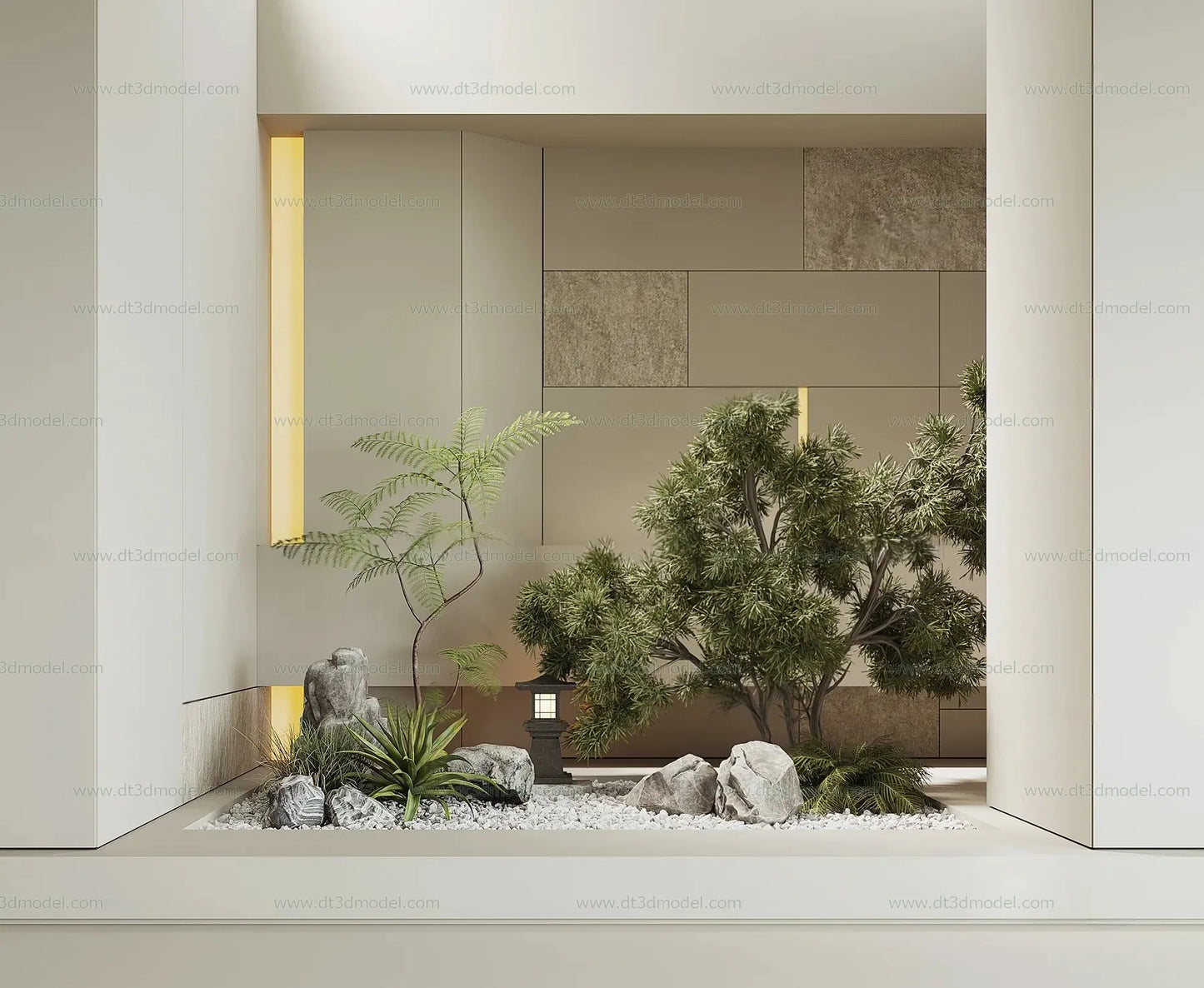 Miniature Garden 3D Scenes – Interior Plants – 026 – VRAY Render