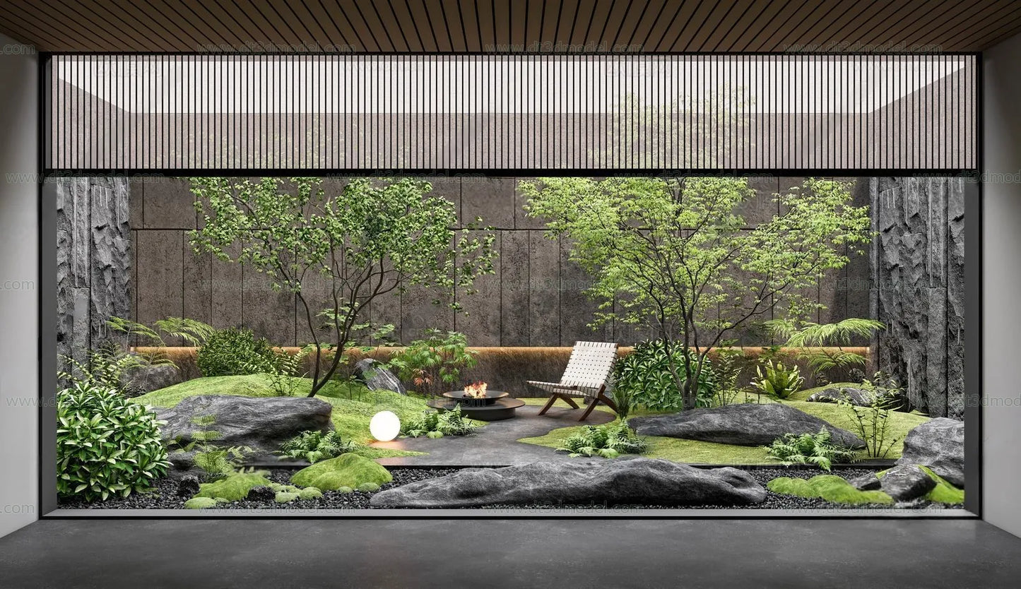 Miniature Garden 3D Scenes – Interior Plants – 036 – CORONA Render