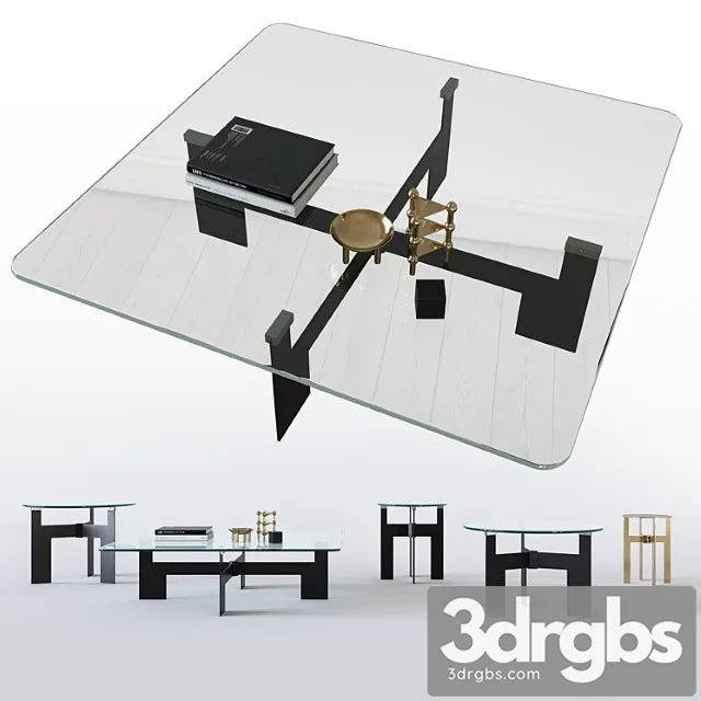 Minotti ellis table set 2 3D Model Free