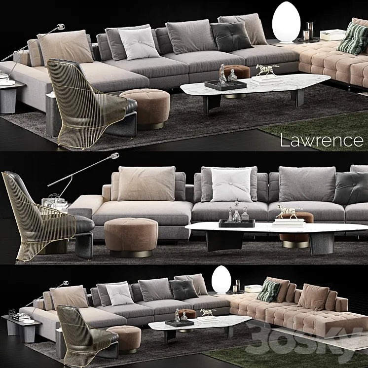Minotti Lawrence Sofa 3DSMAX Model