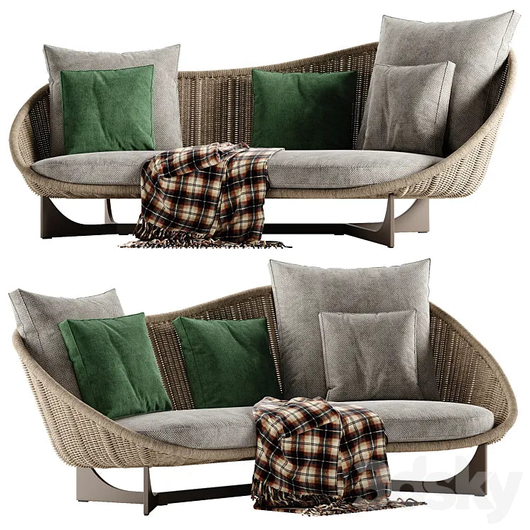 Minotti Lido Cord sofa 3DSMAX Model