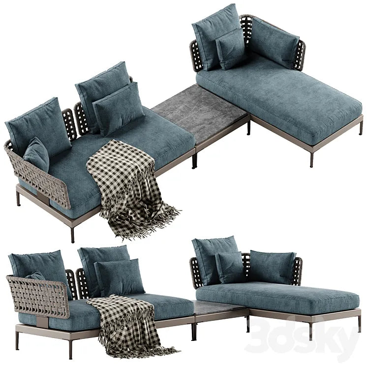 Minotti Patio sectional sofa 3DSMAX Model