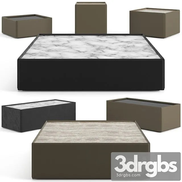 Minotti Side Coffee Tables Set 1 3D Model Free
