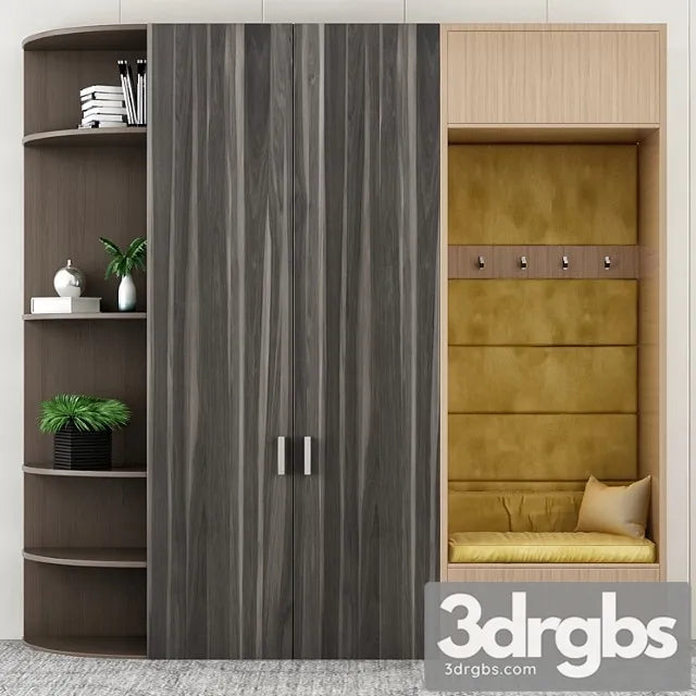 Modern wardrobe 3D Model Free