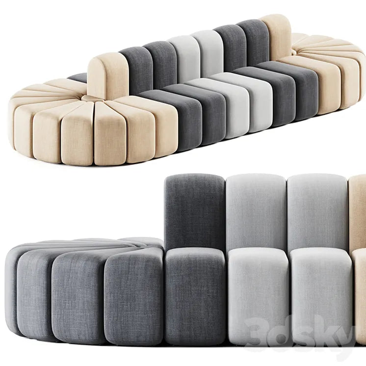 Modul Two-sided Sofa Bob by Bla Station / Two-sided sofa 3DSMAX Model