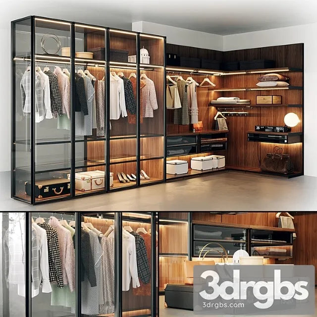 Molteni gliss master wardrobe 3D Model Free