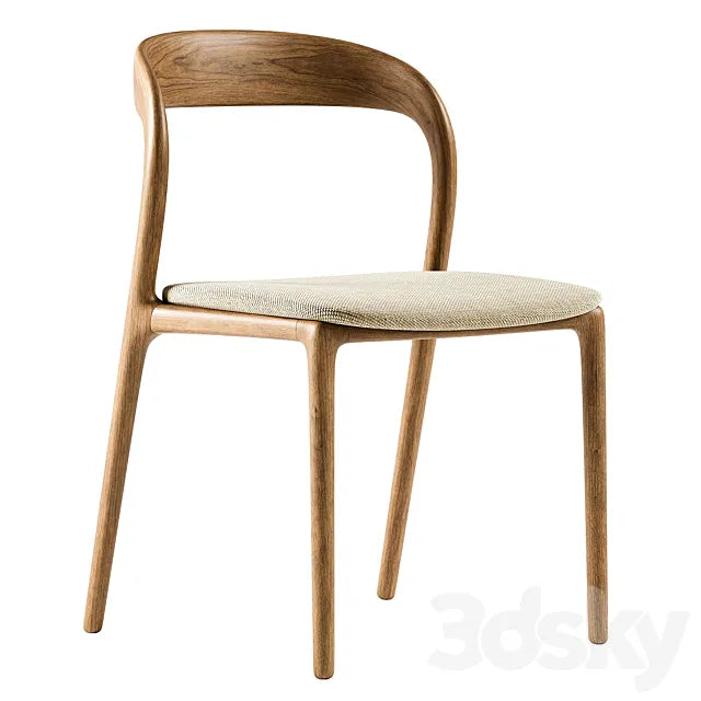 NEVA wood chair 3ds Max