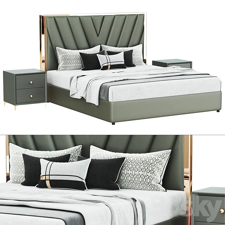 Nordic High end wedding bed design 3DSMAX Model