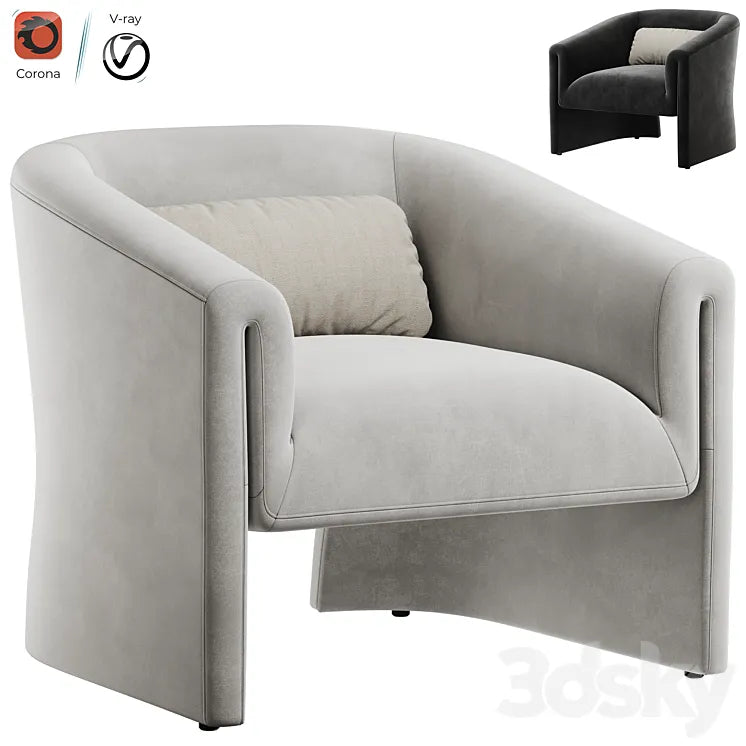 Norwood Upholstered Armchair 3DSMAX Model