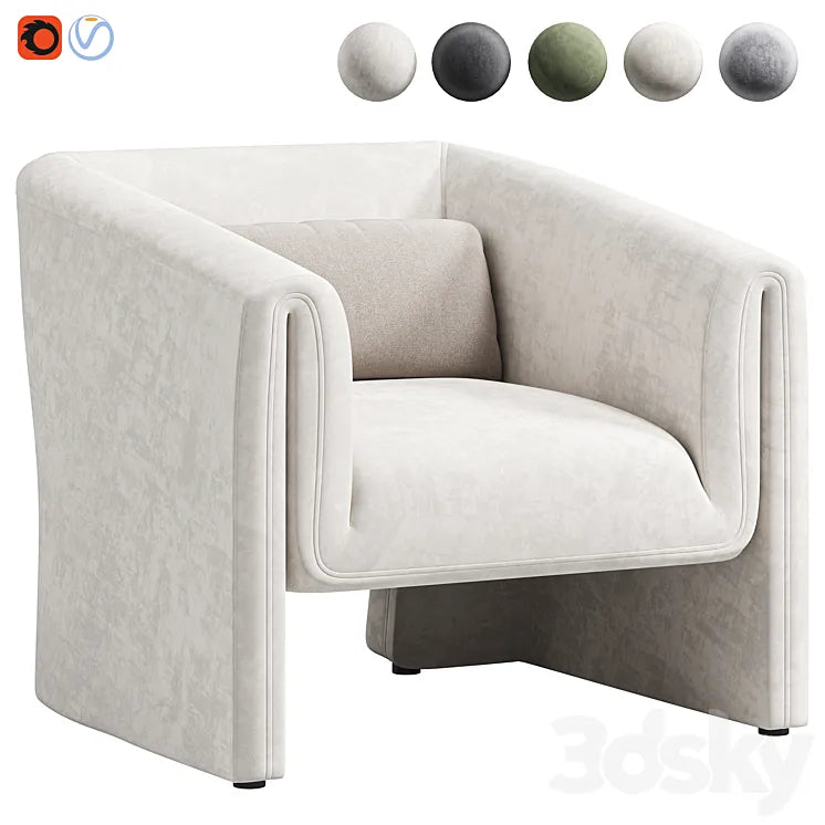 Norwood Upholstered Armchair by wayfair 3DSMAX Model