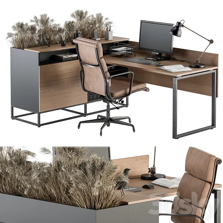 Office Furniture - Manager Set 27 3DSMAX Model