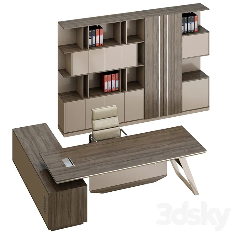 Office furniture set 3DSMAX Model