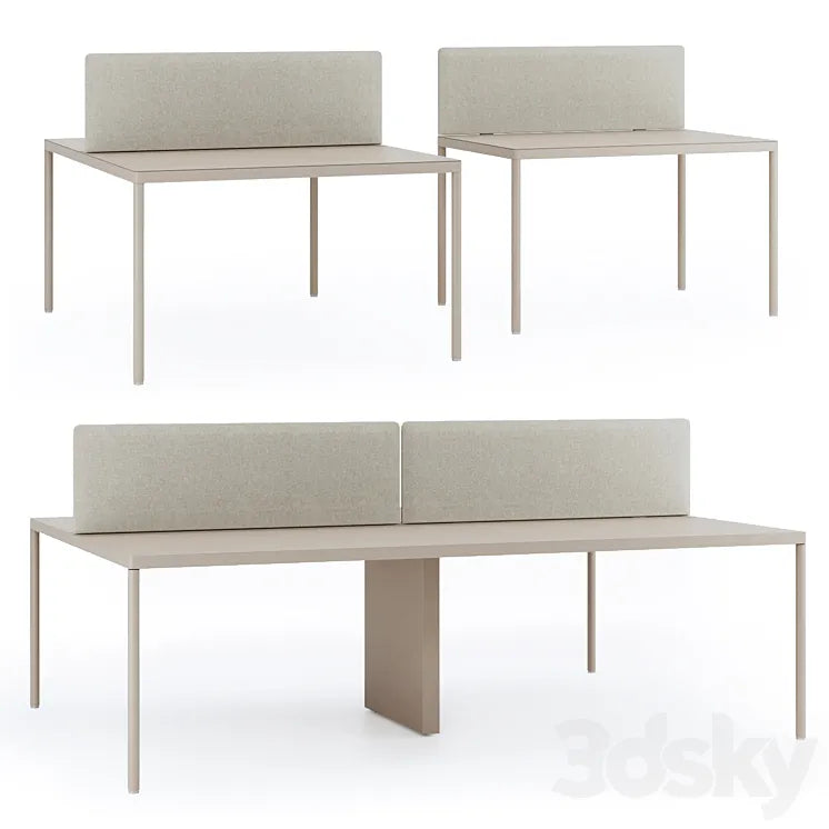 Office tables LAS Fil Rouge 3DSMAX Model