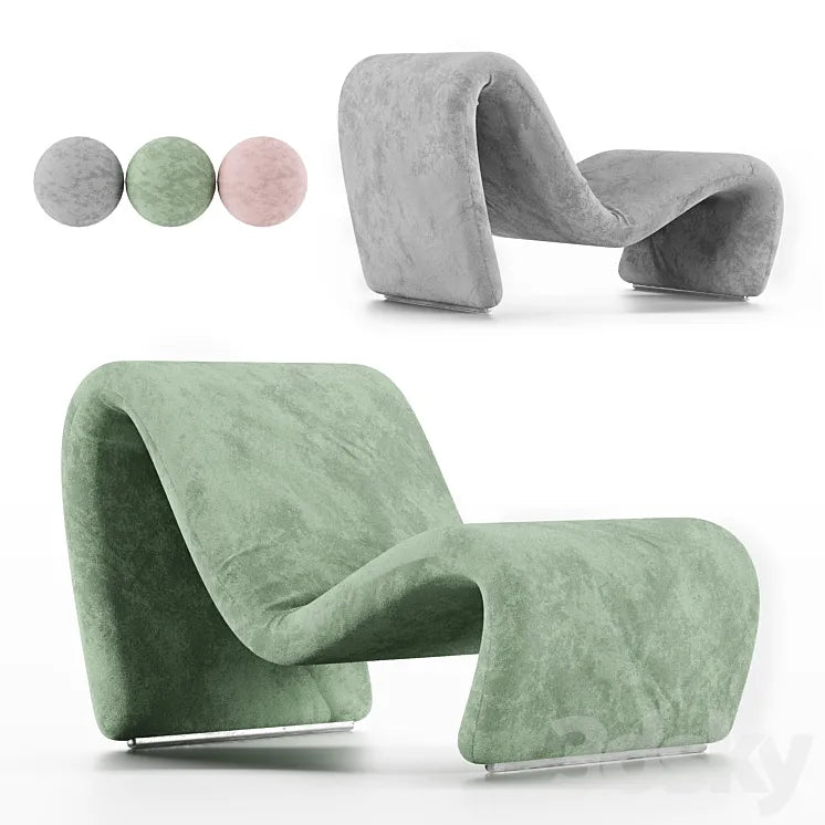 Onde Chair 1972 Etienne Fermigier 3DSMAX Model