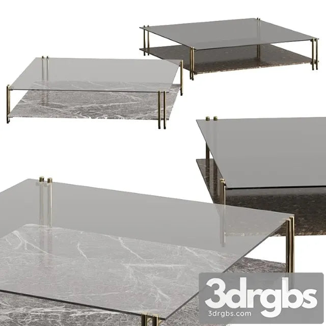 Paolo castelli soft ratio coffee tables 2 3D Model Free