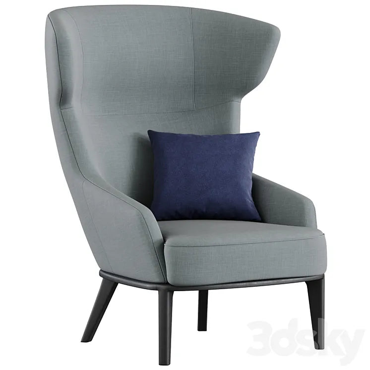 Parla Wing back Armchair 3DSMAX Model
