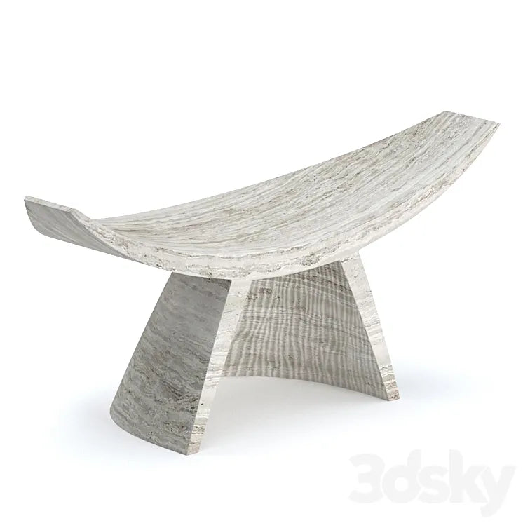 Partera travertine stool 3DSMAX Model