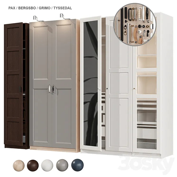 PAX IKEA wardrobe 3DSMAX Model