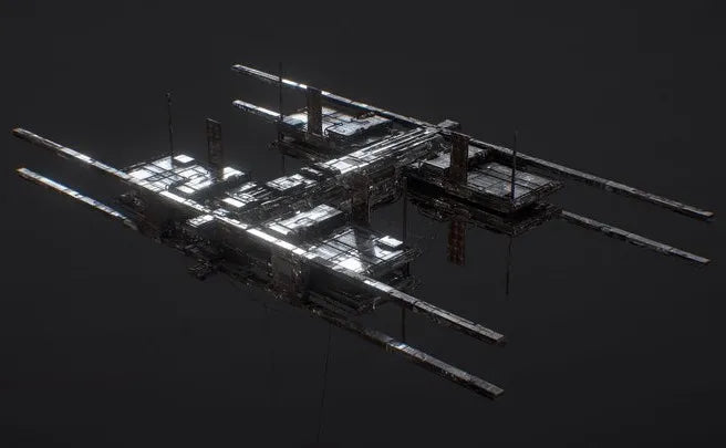 PBR Game 3D Models - 1300 Followers Celebration Space Station