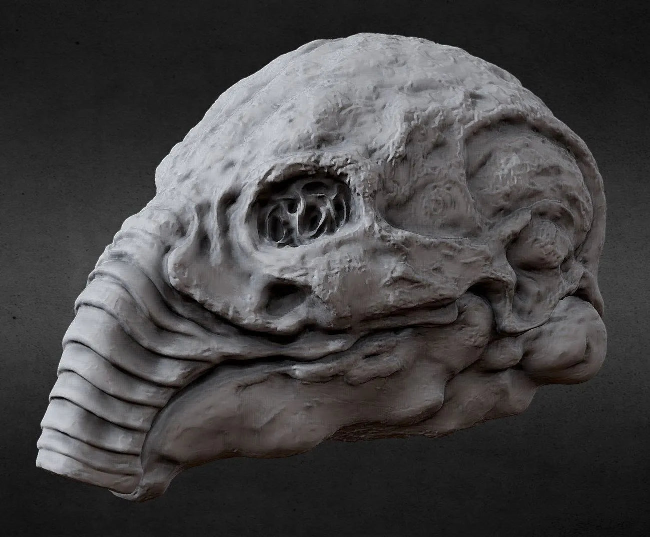 PBR Game 3D Models - 3Dprntbl Prometheus Engineer Helmet Not Openable