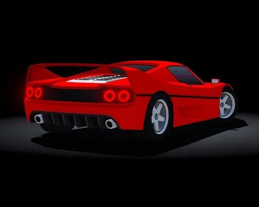 PBR Game 3D Models - ARCADE Acrux Racing Car