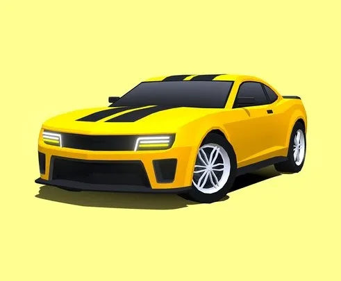 PBR Game 3D Models - ARCADE Free Racing Car
