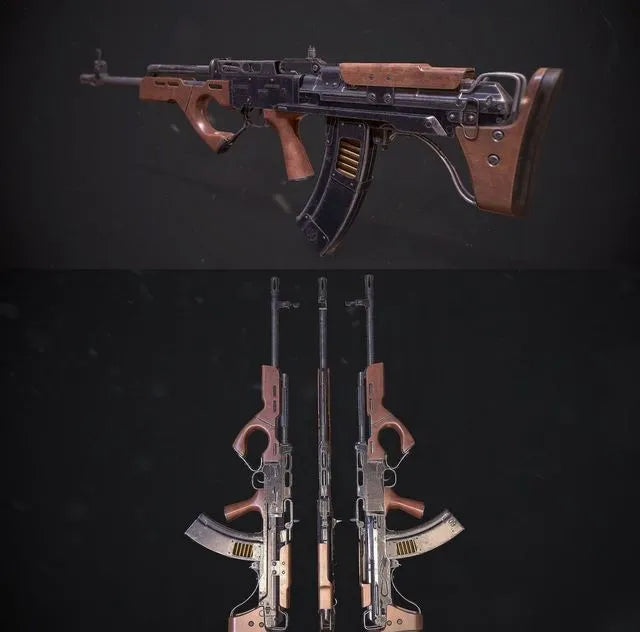 PBR Game 3D Models - Bull Dog Gun