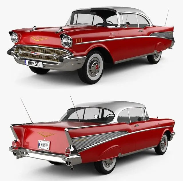 PBR Game 3D Models - Chevrolet Bel Air Sport Coupe 1957
