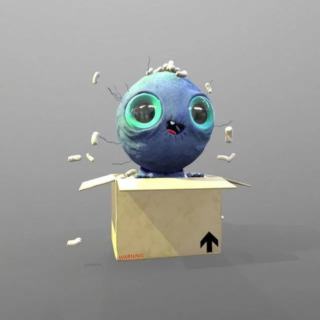 PBR Game 3D Models - Cute Monster In Box