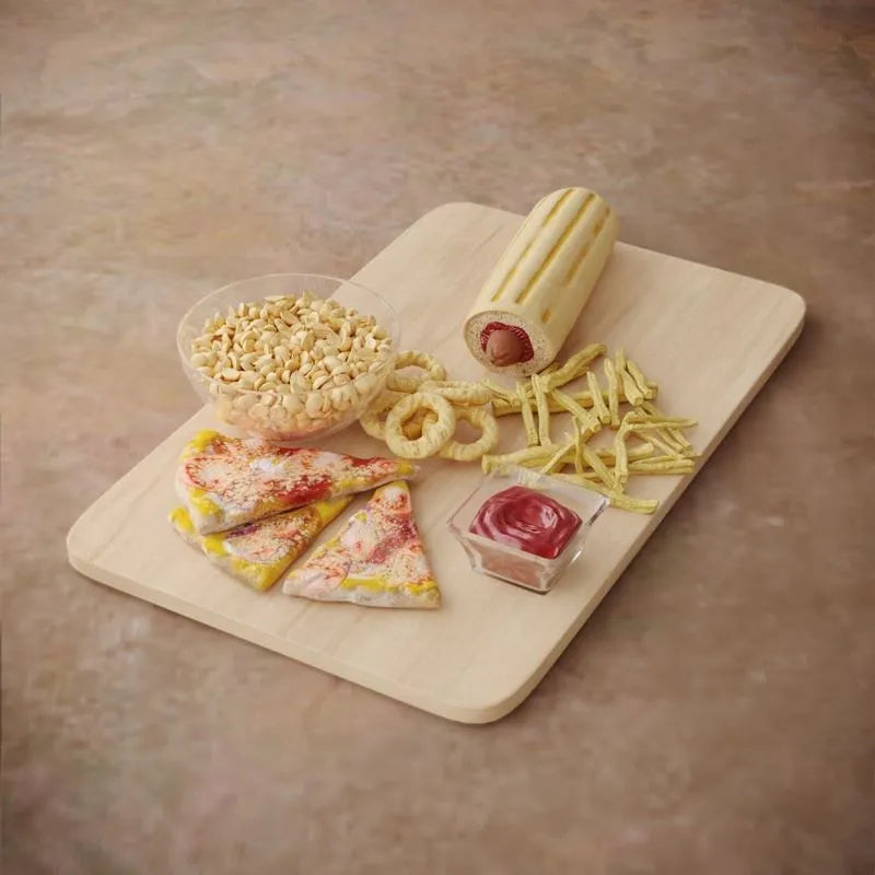 PBR Game 3D Models - Fastfood Dish Plate Hotdog Pizza