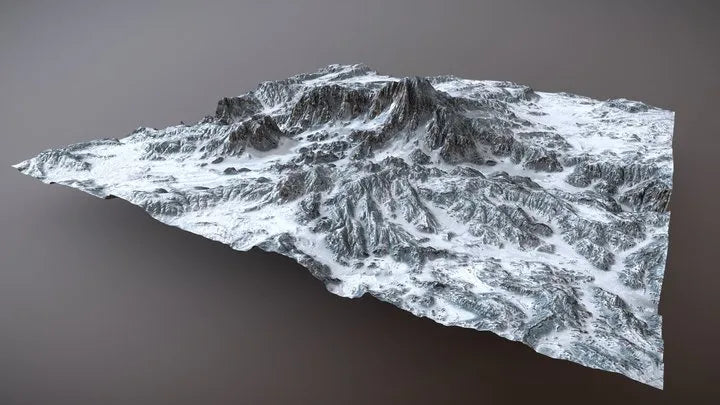 PBR Game 3D Models - Ice Landscape Gaea