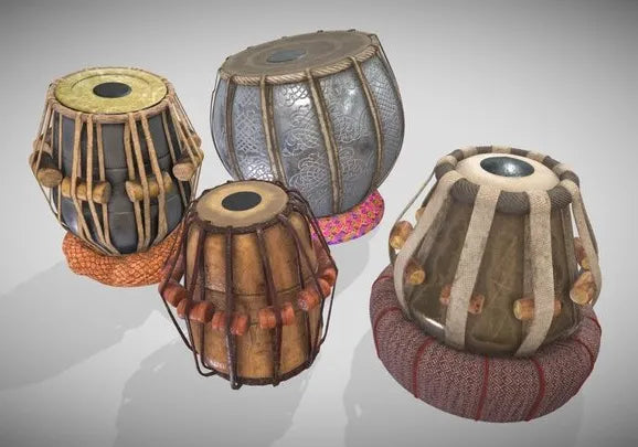 PBR Game 3D Models - Indian Tablas Tably