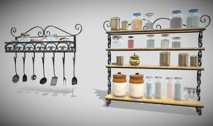 PBR Game 3D Models - Kitchen Appliances Iron_Cucina
