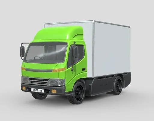 PBR Game 3D Models - Low Poly Car Hino 300 Truck