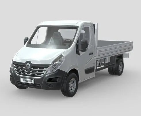 PBR Game 3D Models - Low Poly Car Renault Master Tipper 2018