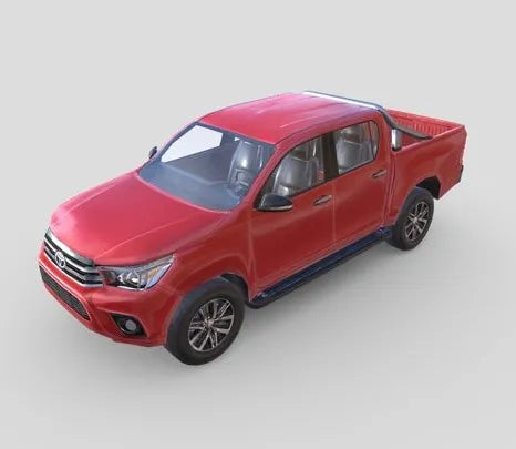 PBR Game 3D Models - Low Poly Car Toyota Hilux Double Cab SR5 2015
