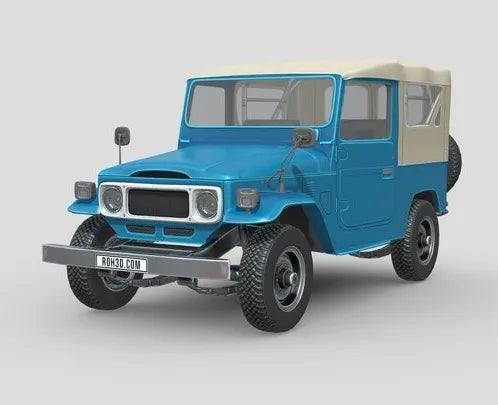 PBR Game 3D Models - Low Poly Car Toyota Land Cruiser J40 1979