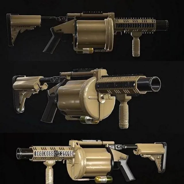 PBR Game 3D Models - M32 grenade luncher