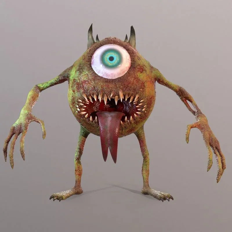 PBR Game 3D Models - Mike Wazowski Scary Monster