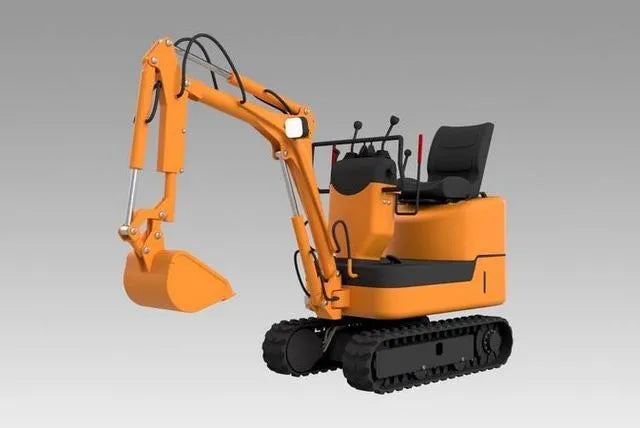 PBR Game 3D Models - Mini excavator Komatsu PC09-1
